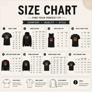 Size chart for Nice Hot Spain Soccer Cat Meme Champion Pixel with measurements in inches and cm to help choose the right fit