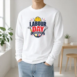 Top Labour Day Honoring Work Hard Hat Tools Workers Long Sleeve Shirt