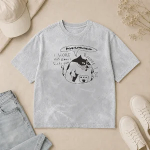 Pretty Cat I Hope This Email Finds You Before I Do Washed T-Shirt