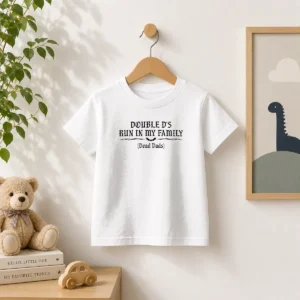 Official Double D'S Run In My Family Dead Dads Sarcastic Kids T-Shirt