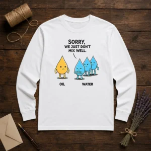 Pretty Sorry We Just Don'T Mix Well Geek Long Sleeve Shirt