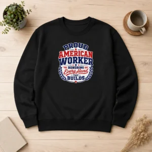 Happy Hot Labour Day Proud American Worker Vector For Holiday Gi Sweater