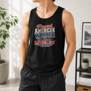 Nice Awesome Labour Day 2026 Proud American Worker Vintage Tank Top