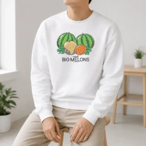 Hot Watermelon Cantaloupe Kiwano Fruit I Love Big Melons Threadheads Studios Sweater