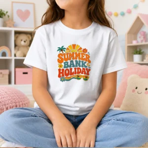 Good Retro 70s Summer Bank Holiday Flower Power Kids T-Shirt