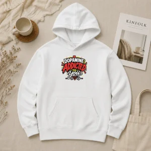 Hot Premium Dopamine Addicted To You Bold Typography Hoodie