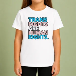 Funny Nice Trans Rights Are Human Rights LGBTQ Pride Kids T-Shirt