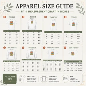 Size chart for Good Hot Vintage Retro Summer Bank Holiday Palm Sunburst with measurements in inches and cm to help choose the right fit