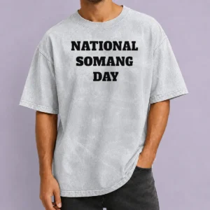 Original Top Post Malone National Somang Day Washed T-Shirt