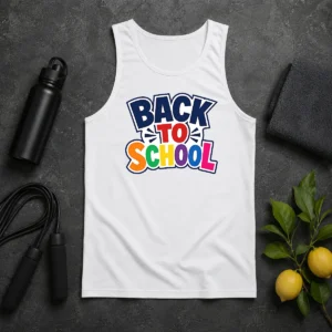 Funny Pretty Retro Distressed Back To School Typography Tank Top