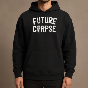 Top Funny Distressed Future Corpse With Coffin Goth Hoodie