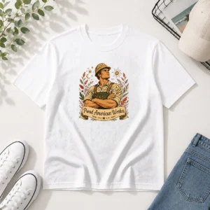 Original American Labour Day Proud Worker Boho