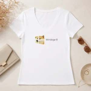 Hot Nice Windoge 8 Doge Windows Logo V-Neck Shirt