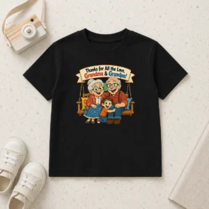 Hot Premium Grandparents Day Thank You Cartoon With Cozy Swing Kids T-Shirt