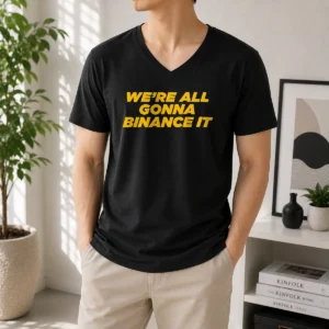 Funny We'Re All Gonna Binance It V-Neck Shirt