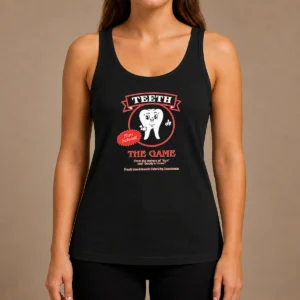 Official Teeth The Game Pliers Included Horror Movie Parody Tank Top
