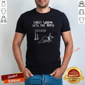 Good Early Worm Gets The Bird Fuck Him Up Gary Cartoon Joke