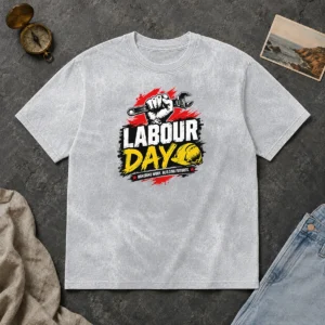 Nice Pretty Labour Day Fist Wrench Building Futures Grunge Washed T-Shirt