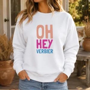 Original Oh Hey Verbier Switzerland Skiing Travel Sweater