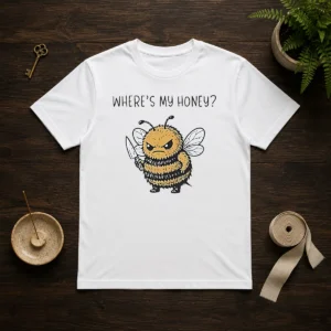 Premium Where'S My Honey Angry Bee With A Knife
