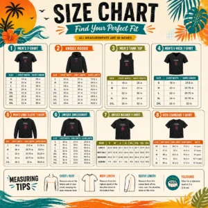 Size chart for Hot Original Those Things With Boobies Are Kinda Mean with measurements in inches and cm to help choose the right fit