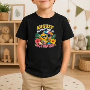 Pretty Nice August Holiday Vector With Summer Vibes Kids T-Shirt