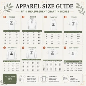 Size chart for Happy Funny Danhausen I Dont Want To Be A Wrestler See You In Hell with measurements in inches and cm to help choose the right fit