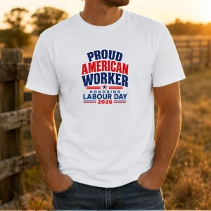 Pretty Proud American Worker Labour Day 2026 Typography