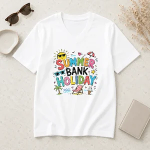 Nice Funny Doodle Summer Bank Holiday Beach Fun ICE Cream V-Neck Shirt