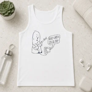 Good Here Comes A Special Boy Guitarist Doodle Tank Top