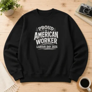 Pretty Labour Day Proud American Worker Sketch Sweater