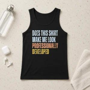 Good Official Does This Shirt Make Me Look Professionally Developed Tank Top