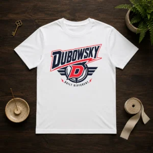 Pretty Dubowsky Built Different Lightning Bolt Sports Logo