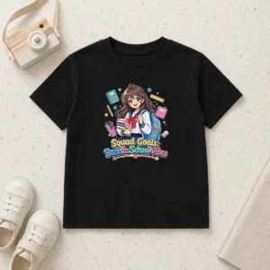 Pretty Official Back To School Anime Squad Goals Kids T-Shirt