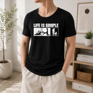 Premium Life Is Simple Drinking Dog Funny Beer Patrol Police K9