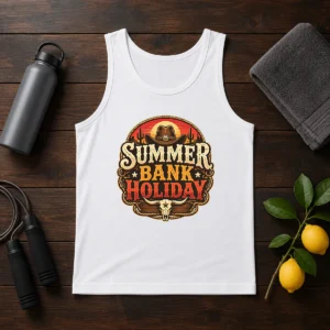 Good Western Cowboy Summer Bank Holiday Bull Skull Desert Tank Top