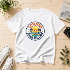 Pretty Vintage Badge Summer Bank Holiday Relax Enjoy Unwind
